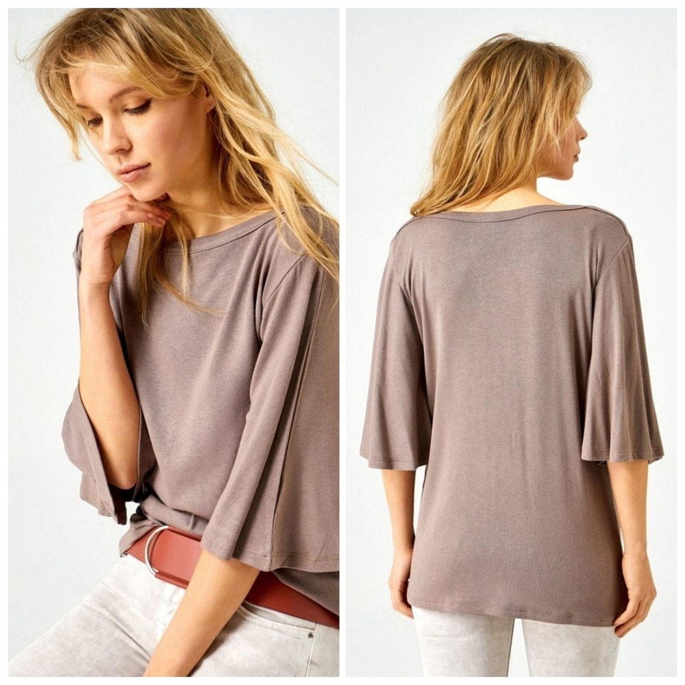🔥 (5for$35) Casual Tan Oversized Top